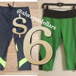 (2) Athletic Capri Pants: Size Small/Medium